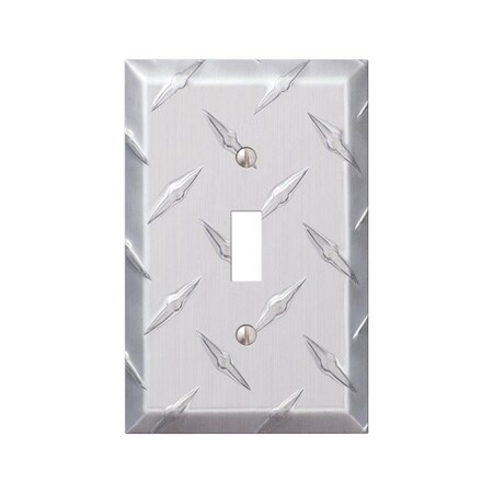 Wormhole 955T Wallplate Diamond Plate 1 Toggle - Polished Chrome WO3313088